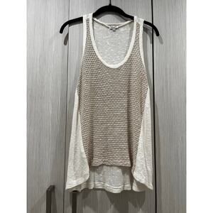 NEW Splendid Knit Tank Top | Cream Textured Sleeveless | XS